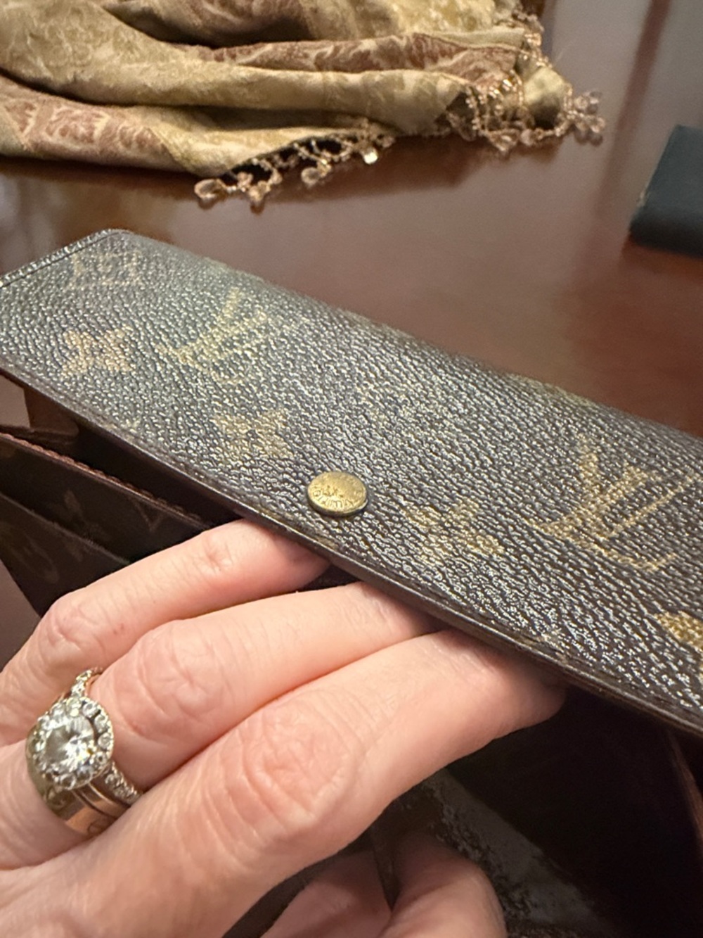 Louis Vuitton Monogram Canvas Long Wallet - Brown/Gold Accents - Picture 9 of 12